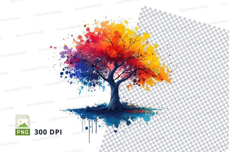 Colorful tree clipart png
