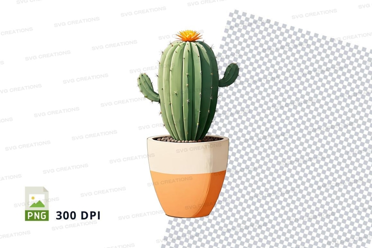 Cactus in pot clipart png