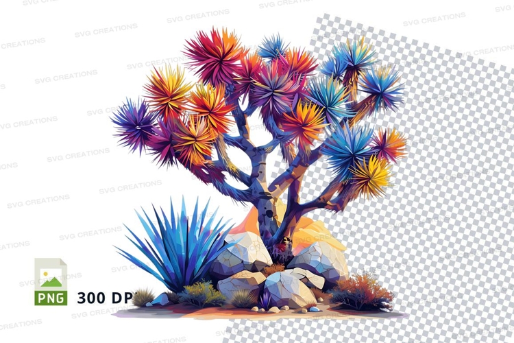 Colorful joshua tree clipart png