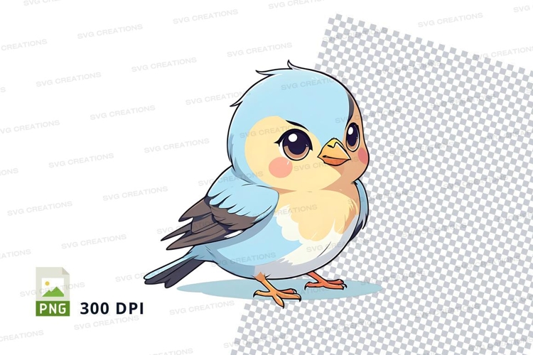 Cartoon blue bird clipart png