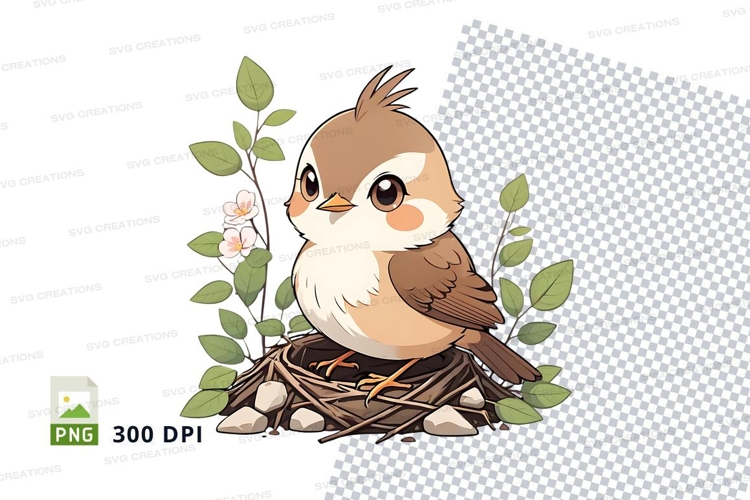 Bird in a nest clipart png