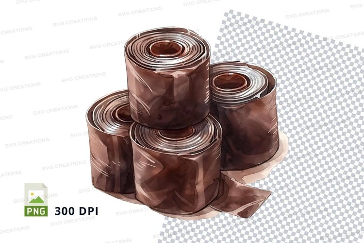 Rolls of brown packaging tape mockup example image 1