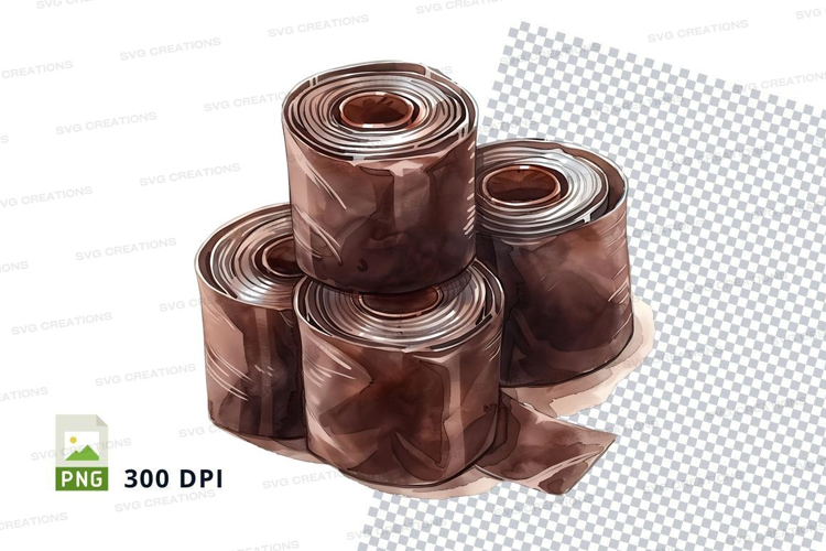 Rolls of brown packaging tape mockup