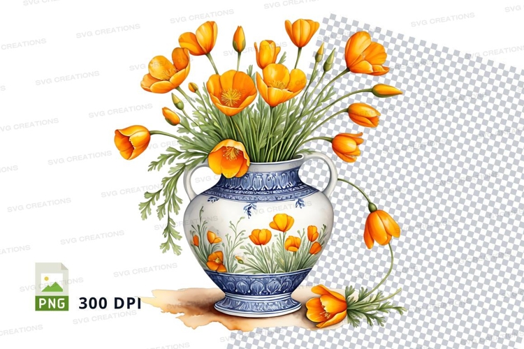 Blue Flowers Clipart Image 16