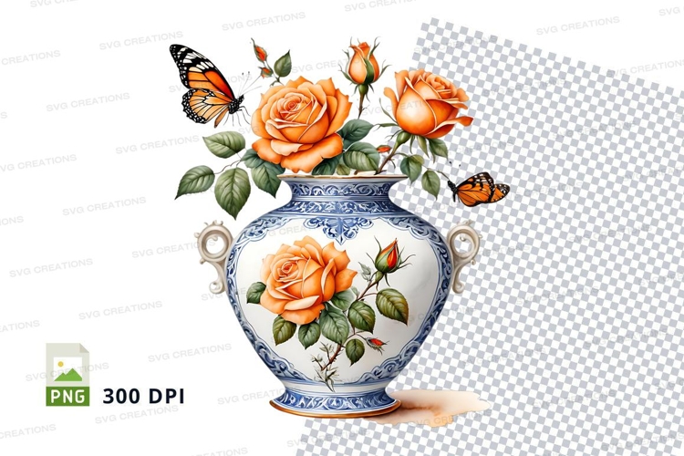 Blue Flowers Clipart Image 12