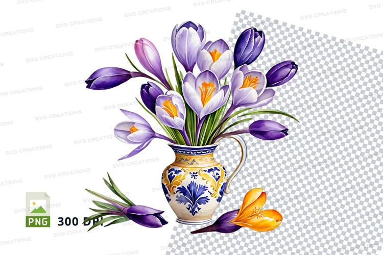 Blue Flowers Clipart Image 11