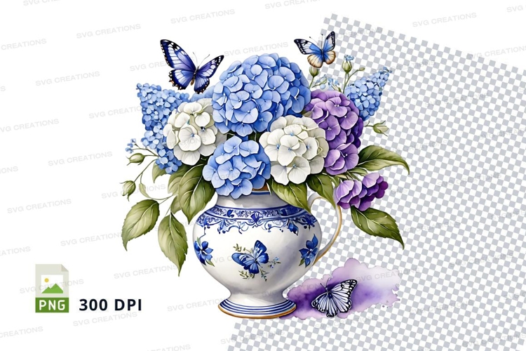 Blue Flowers Clipart Image 10