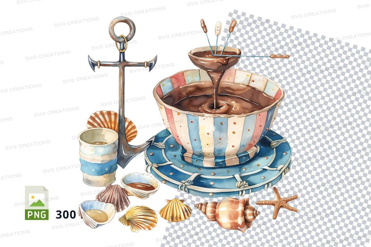 Nautical themed dessert stand mockup