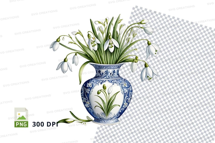 Blue Flowers Clipart Image 9