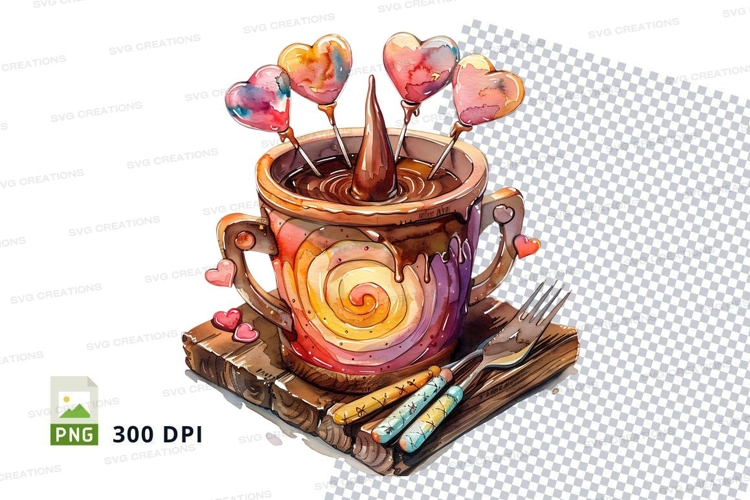 Colorful mug with heart-shaped lollipops mockup