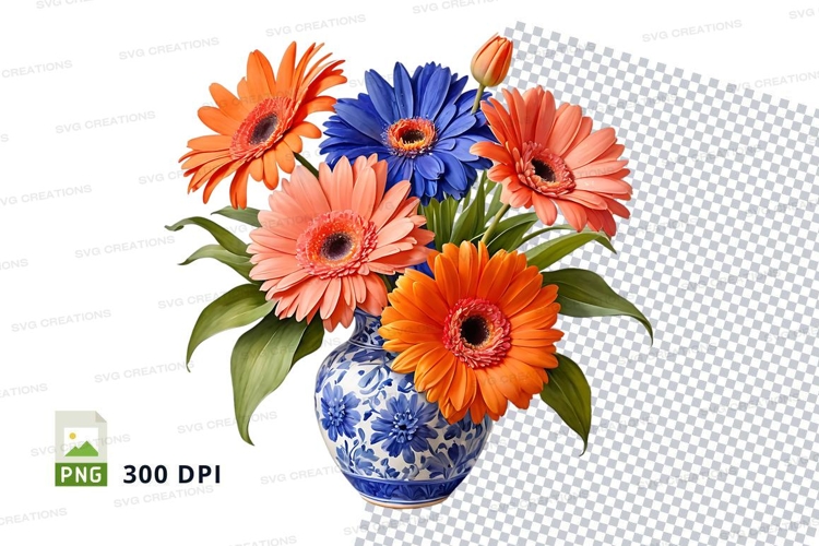 Blue Flowers Clipart Image 24