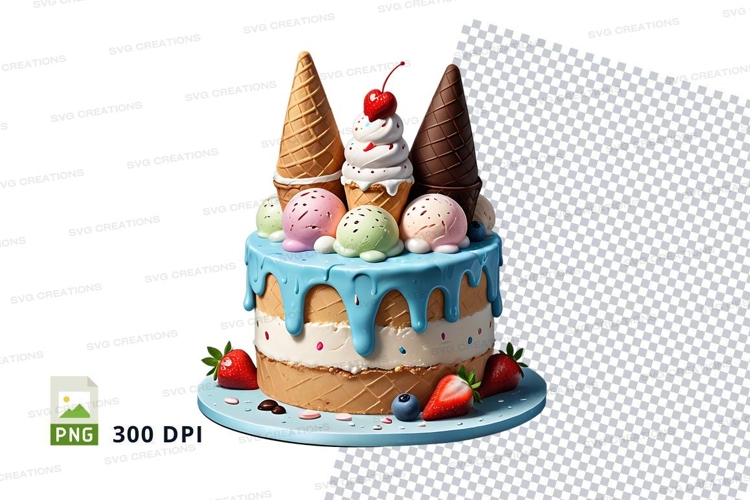 Ice cream cake mockup