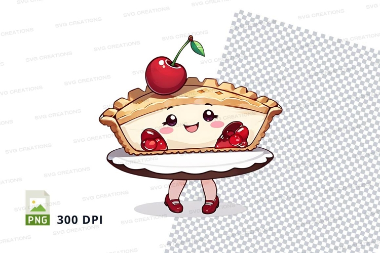 Cartoon cherry pie clipart png