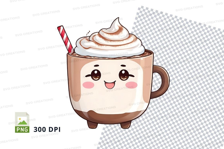 Cute hot chocolate mug mockup