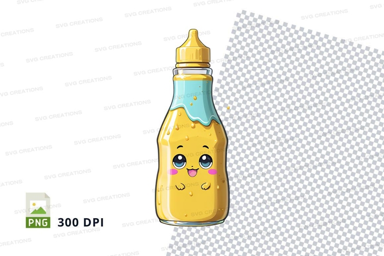 Cartoon mustard bottle clipart png