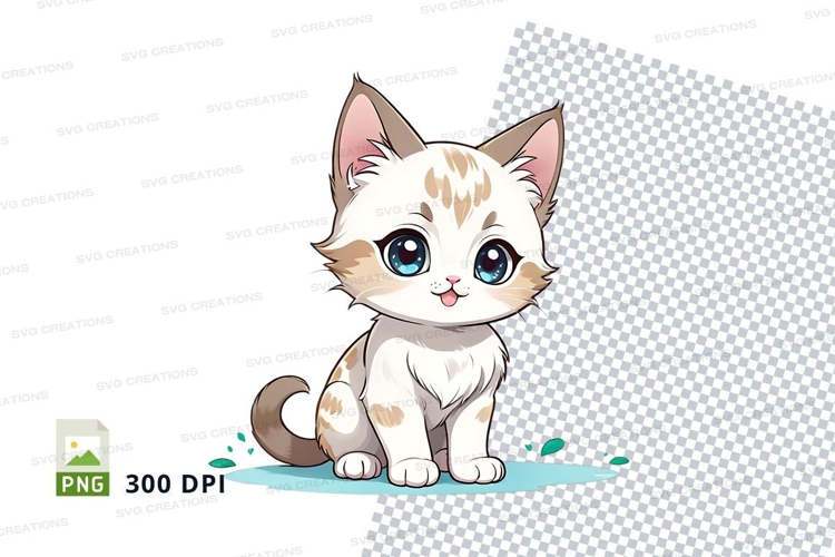 Cartoon kitten clipart png