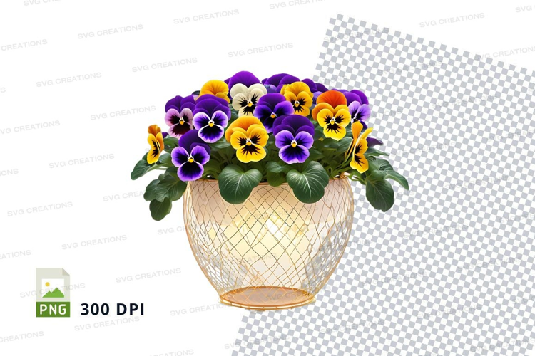 Potted flowers mockup