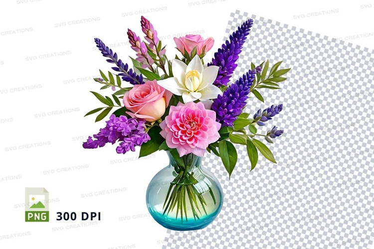 Blue Flowers Clipart Image 15