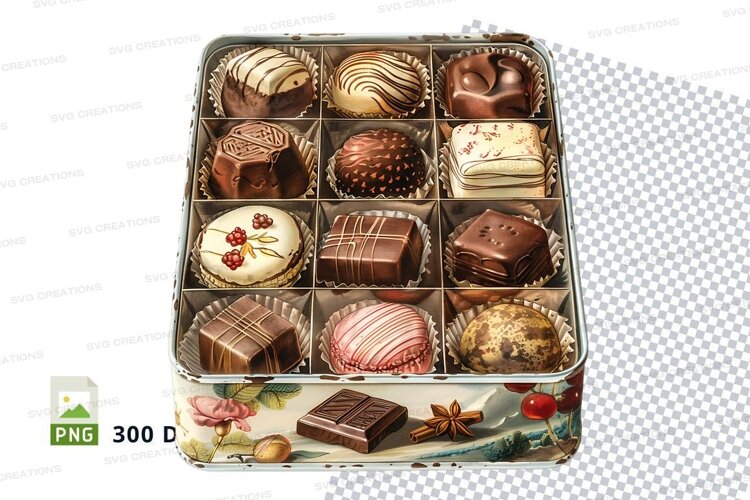 Chocolate gift box mockup example image 1