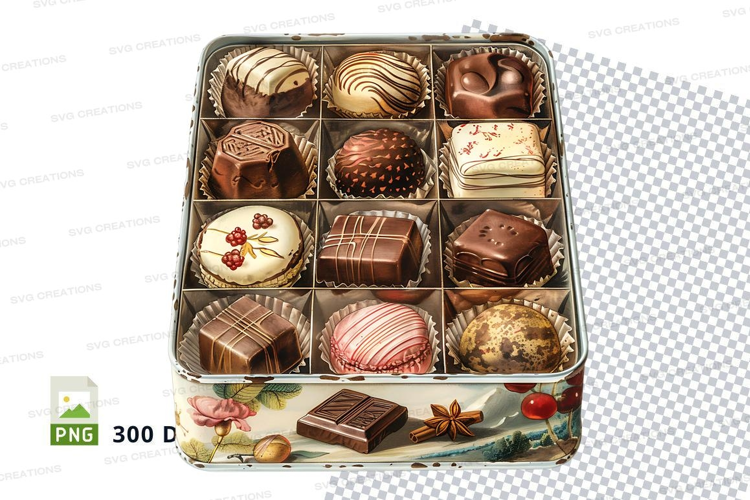 Chocolate gift box mockup