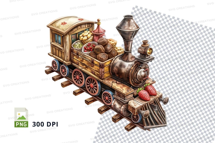 Vintage train clipart png