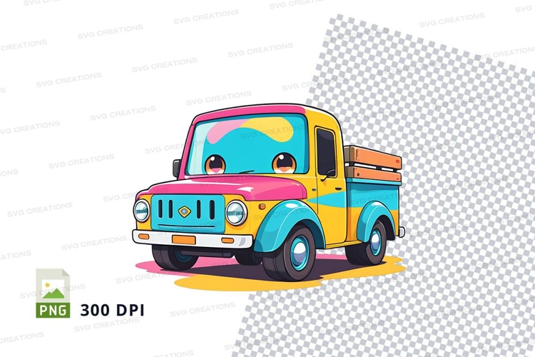 Cartoon pickup truck clipart png
