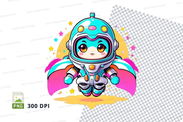 Cartoon astronaut octopus clipart png