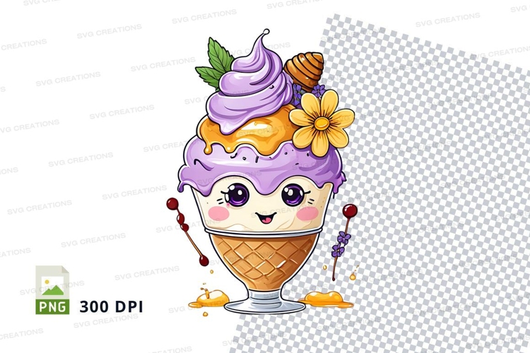 Cartoon ice cream cone clipart png