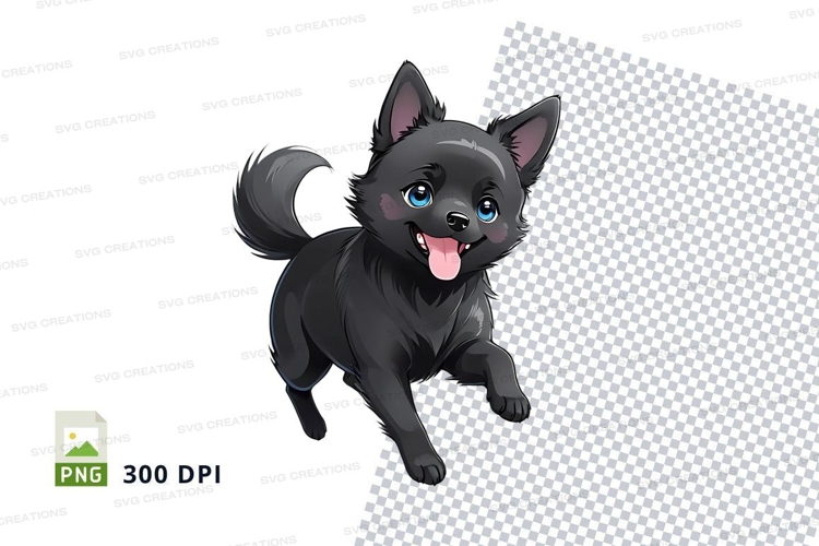 Cartoon black dog clipart png
