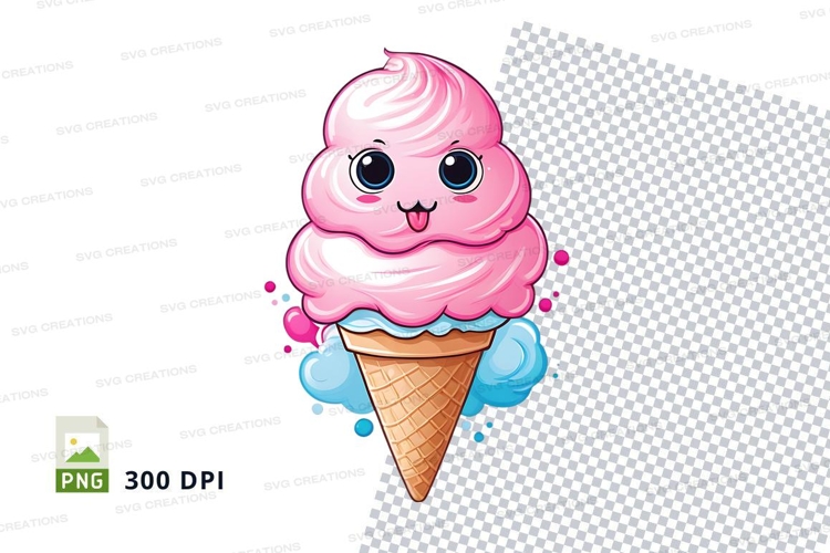 Cartoon ice cream cone clipart png