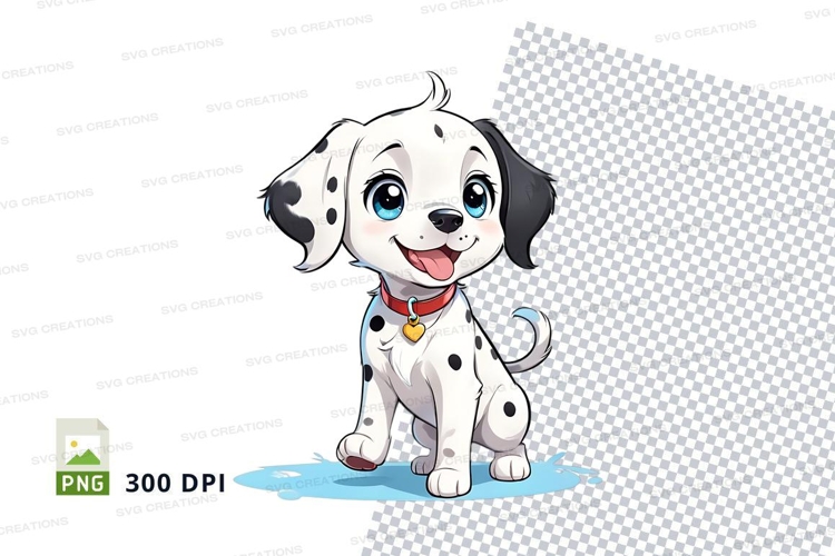 Cartoon dalmatian dog clipart png