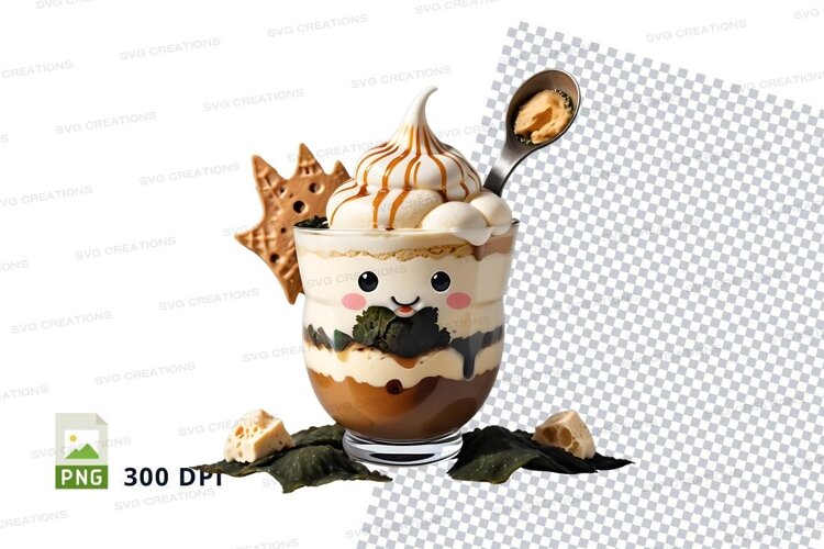 Cute cartoon dessert parfait clipart png example image 1