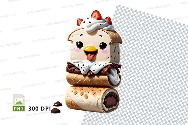 Cartoon ice cream cone character mockup