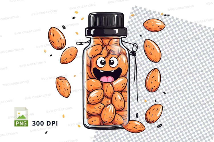 Jar of almonds mockup