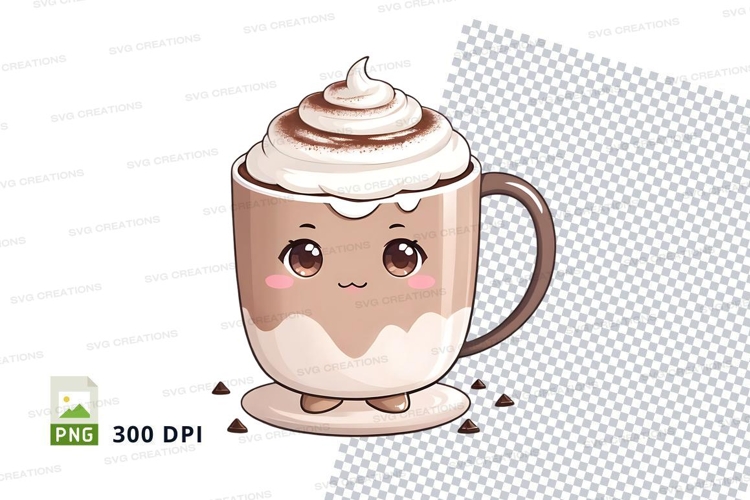 Cute hot chocolate mug mockup