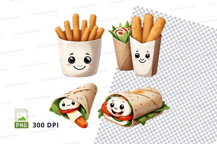 Cartoon food packaging mockup