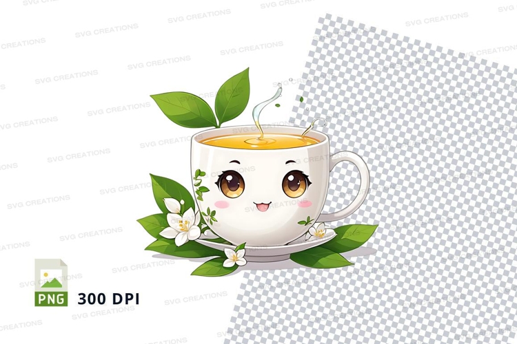 Cute tea cup clipart png