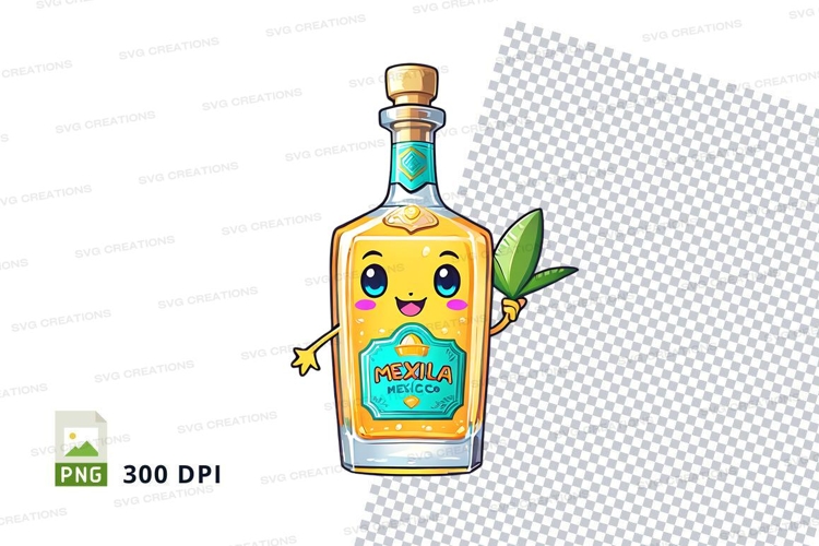 Cartoon tequila bottle clipart png
