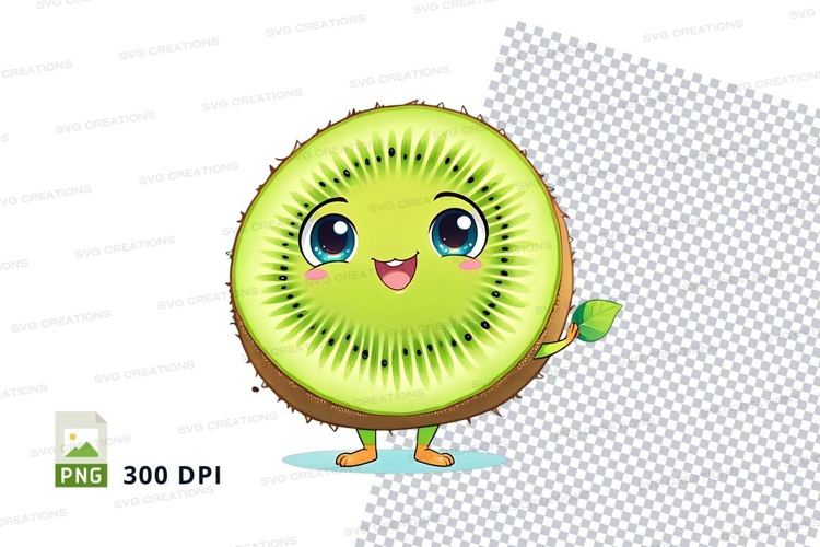 Cartoon kiwi fruit clipart png