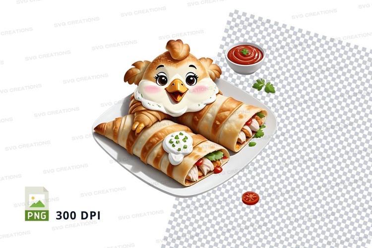 Cartoon cat food platter mockup