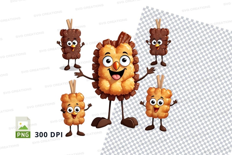 Cartoon acorn characters clipart png