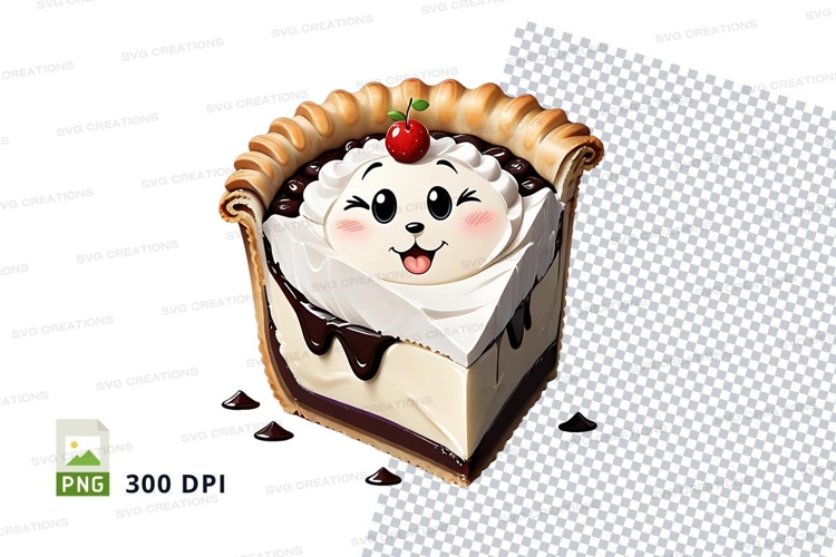 Cute cat in ice cream cone clipart png