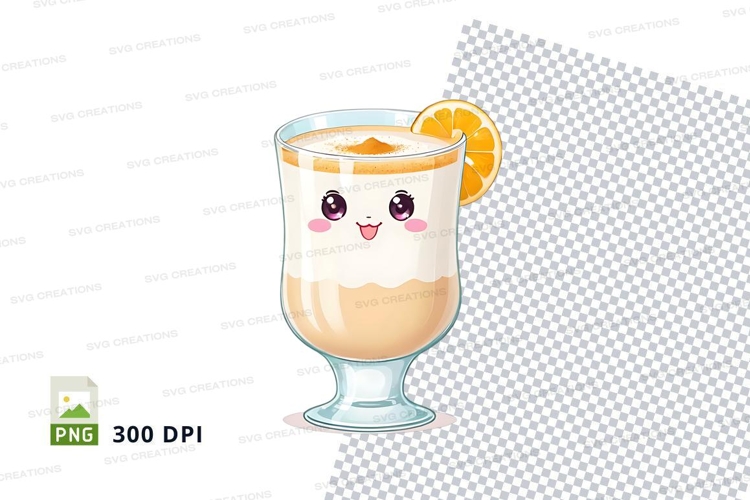 Cute orange juice glass mockup