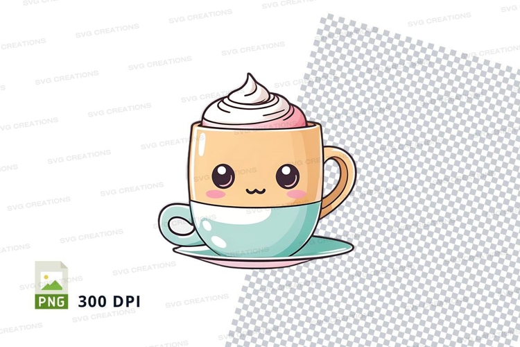 Kawaii coffee cup mockup