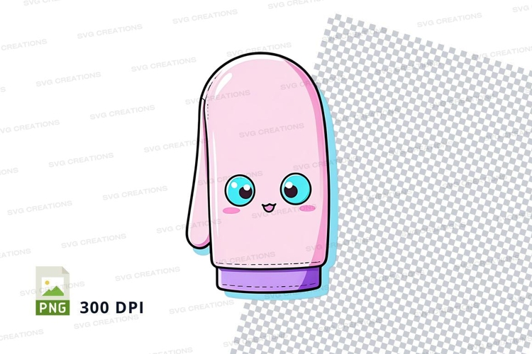 Pink cute character clipart png