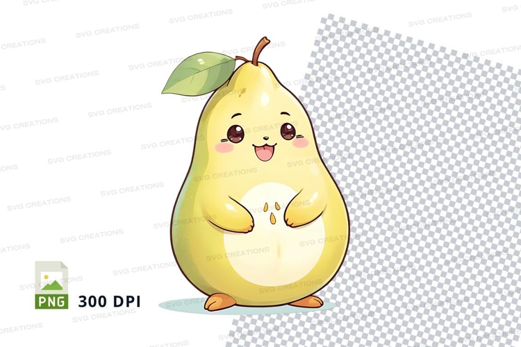 Cartoon pear clipart png