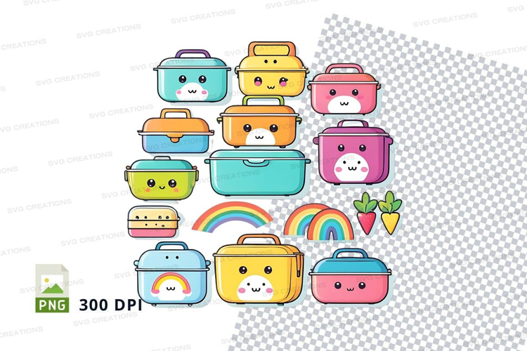 Clip art collection of bento boxes
