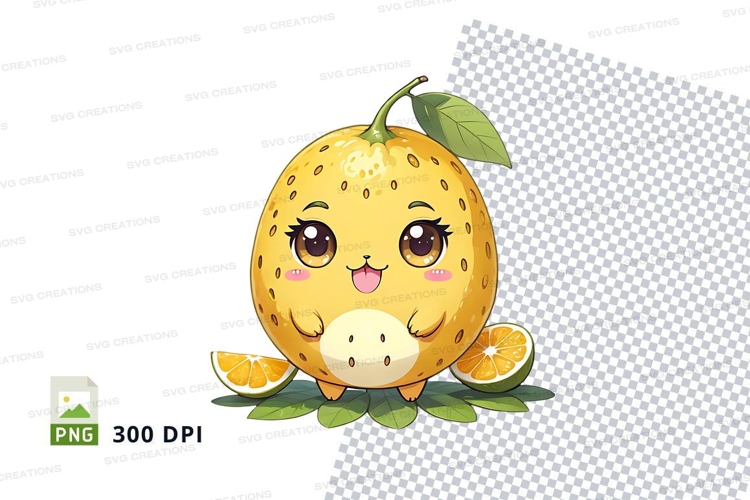 Cartoon lemon character clipart png