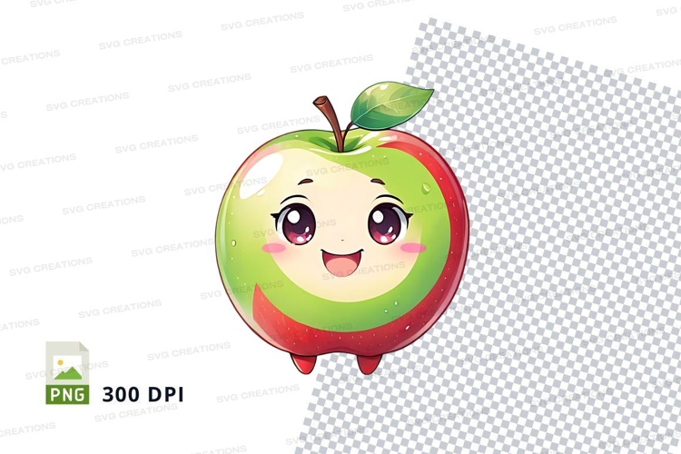 Anime-style apple clipart png