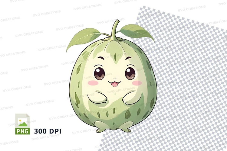 Cartoon guava fruit clipart png